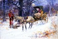 altes Weihnachten in Neu England 1918 Charles Marion Russell Weihnachten